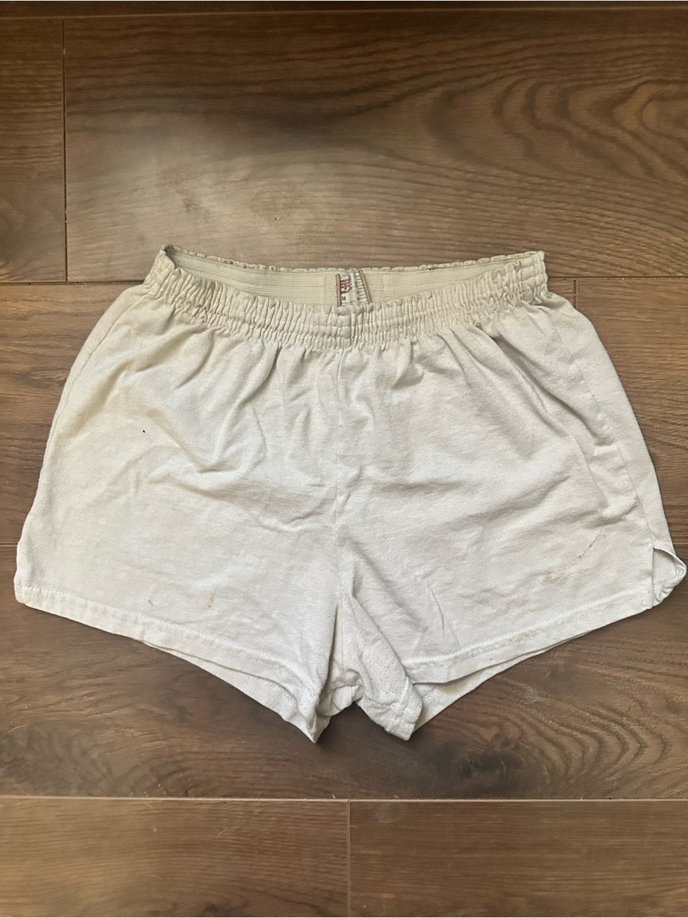 Soffe Cream Elastic-Waist Athletic Lounge Shorts
